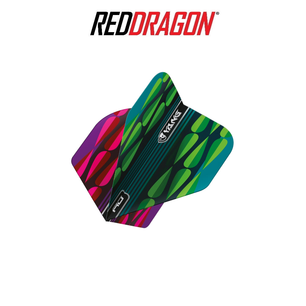 Red Dragon Flight Pink Green Ying Yang 6978