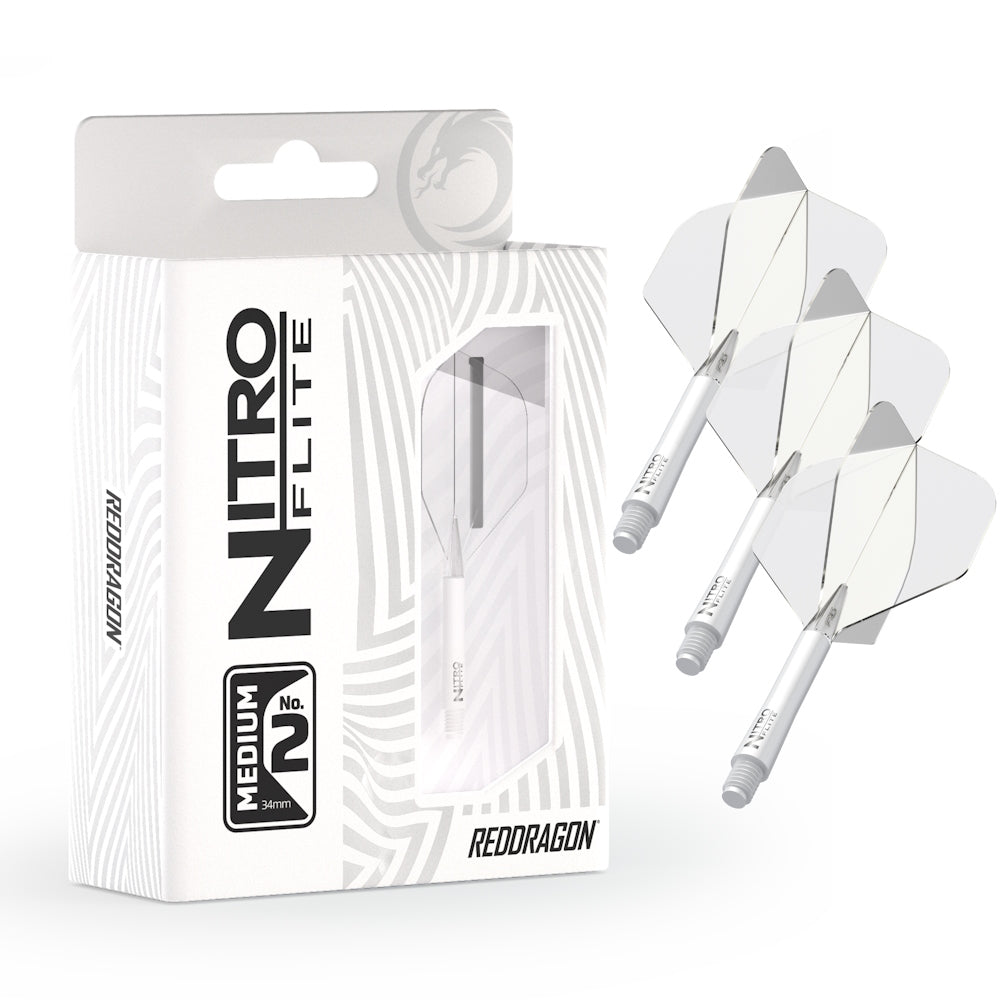 Red Dragon Flightsystem Nitro Dart Flite Weiß