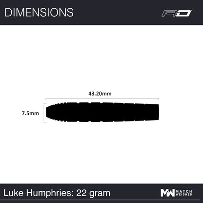 Red Dragon Luke Humphries 50 Years Limited Edition 22g Steeldart