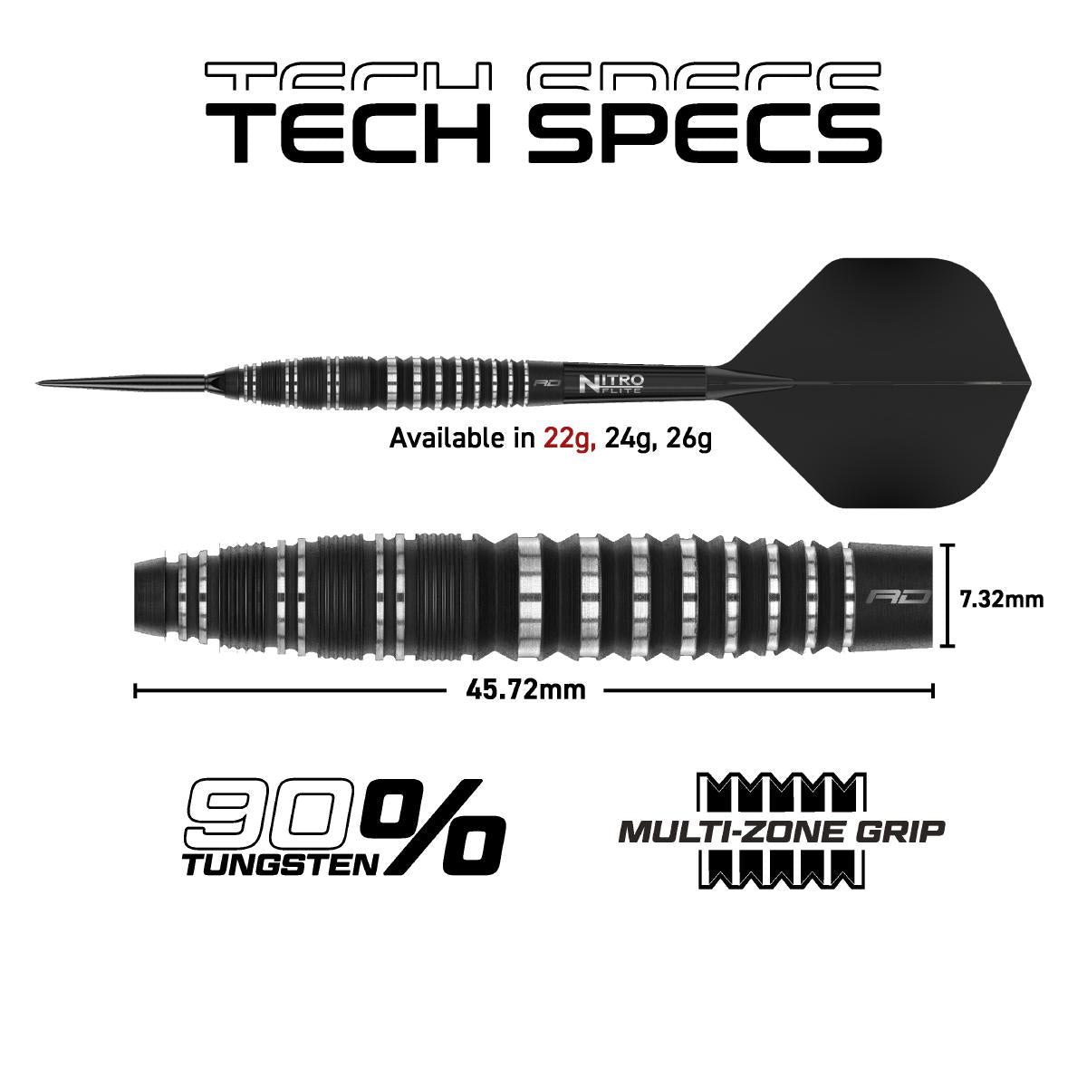 Red Dragon Steel Dart Set Sable Bomb Quick Point