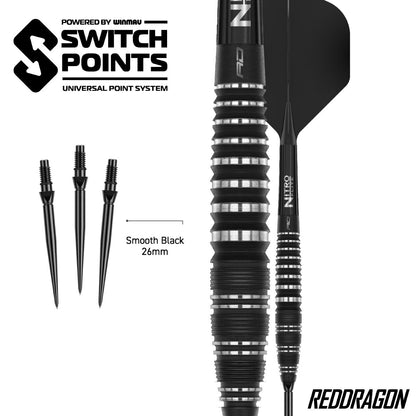 Red Dragon Steel Dart Set Sable Bomb Quick Point