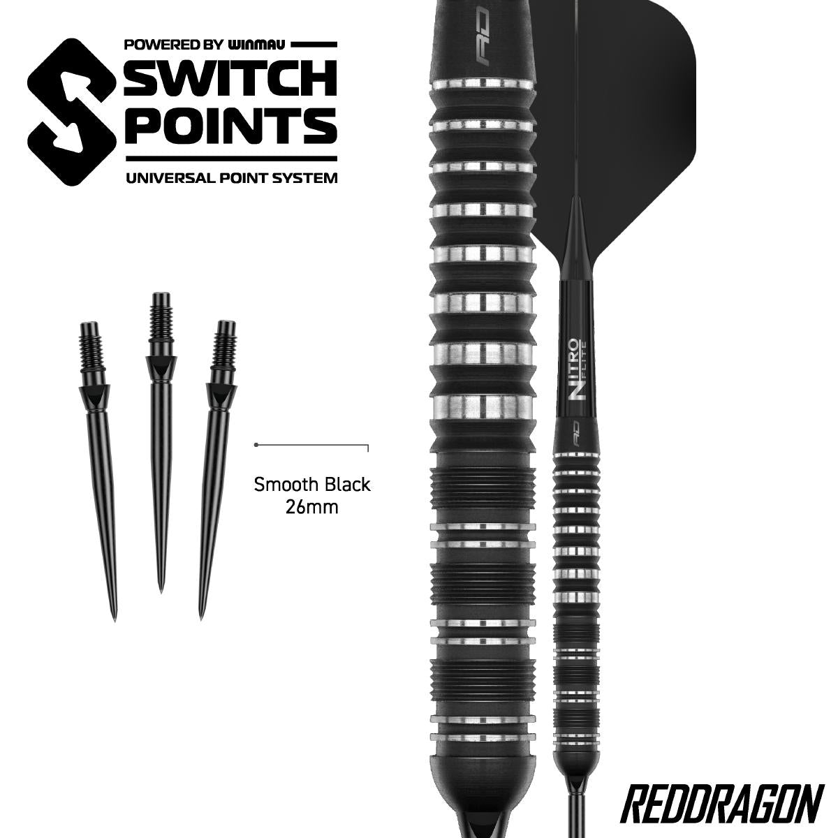 Red Dragon Steel Dart Set Sable Parallel Quick Point