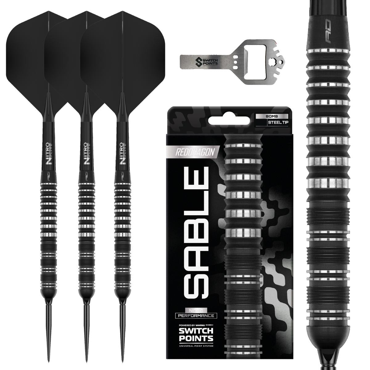 Red Dragon Steel Dart Set Sable Parallel Quick Point