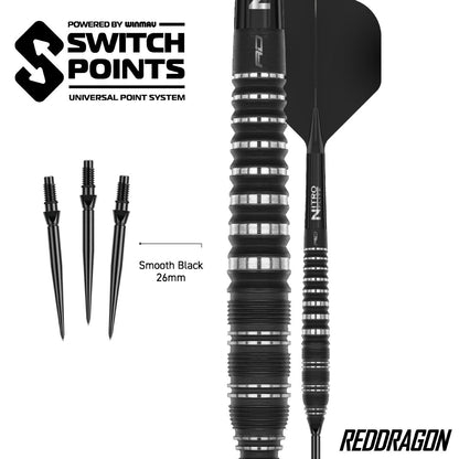 Red Dragon Steel Dart Set Sable Torpedo Quick Point