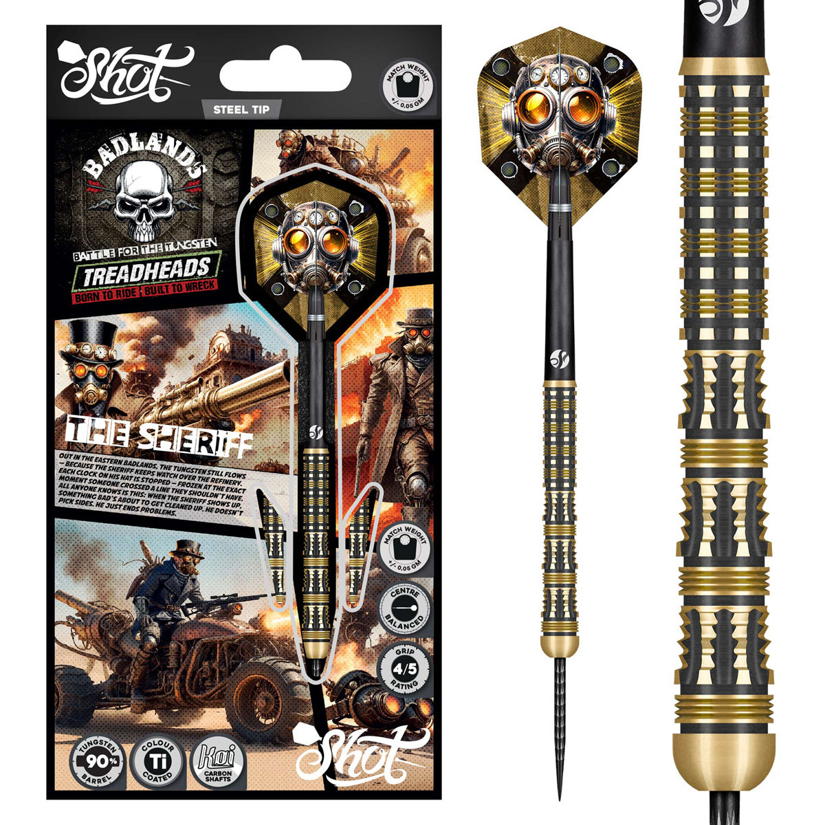 Shot Steel Dart Set Badlands The Sheriff