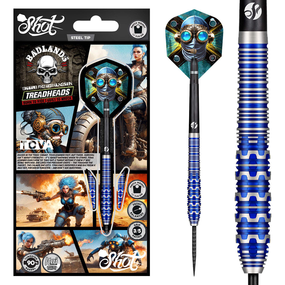 Shot Steel Dart Set Badlands Tova