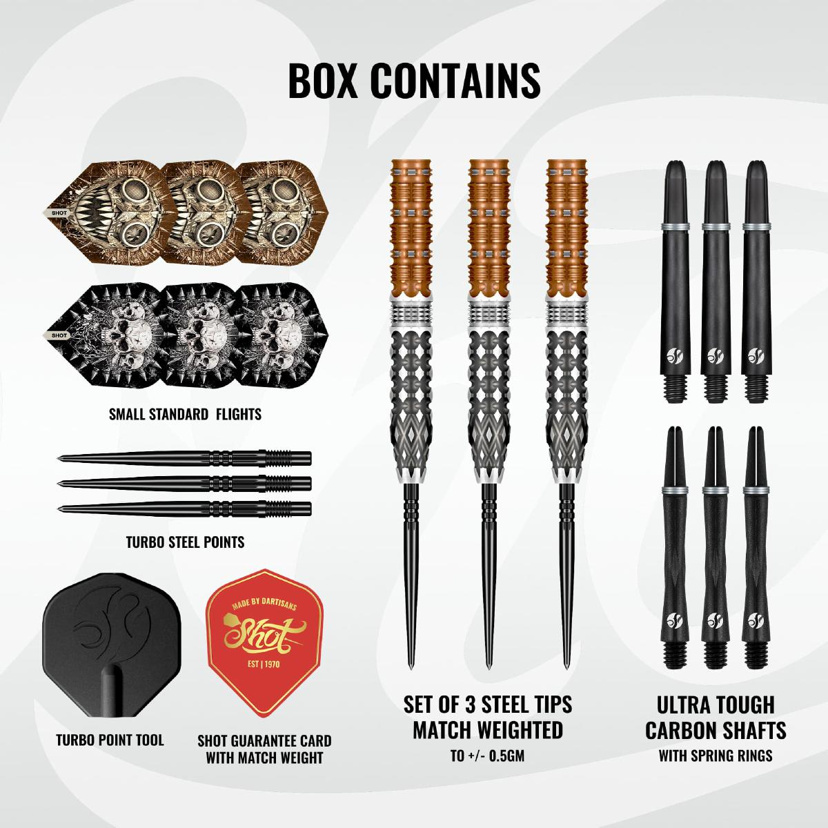 Shot Steel Dart Set Gnarly Gnasha Turbo Point