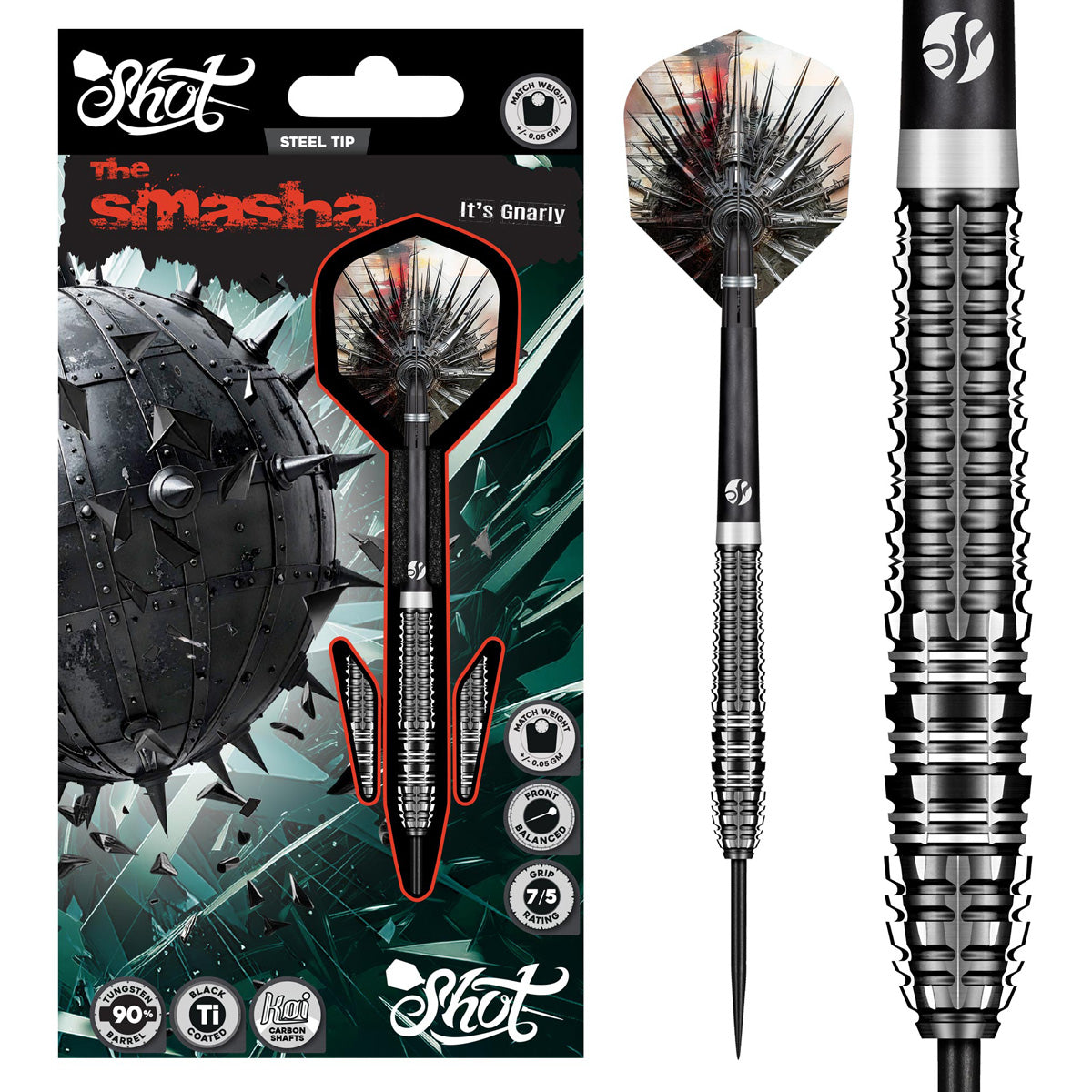 Shot Steel Dart Set Gnarly Smasha