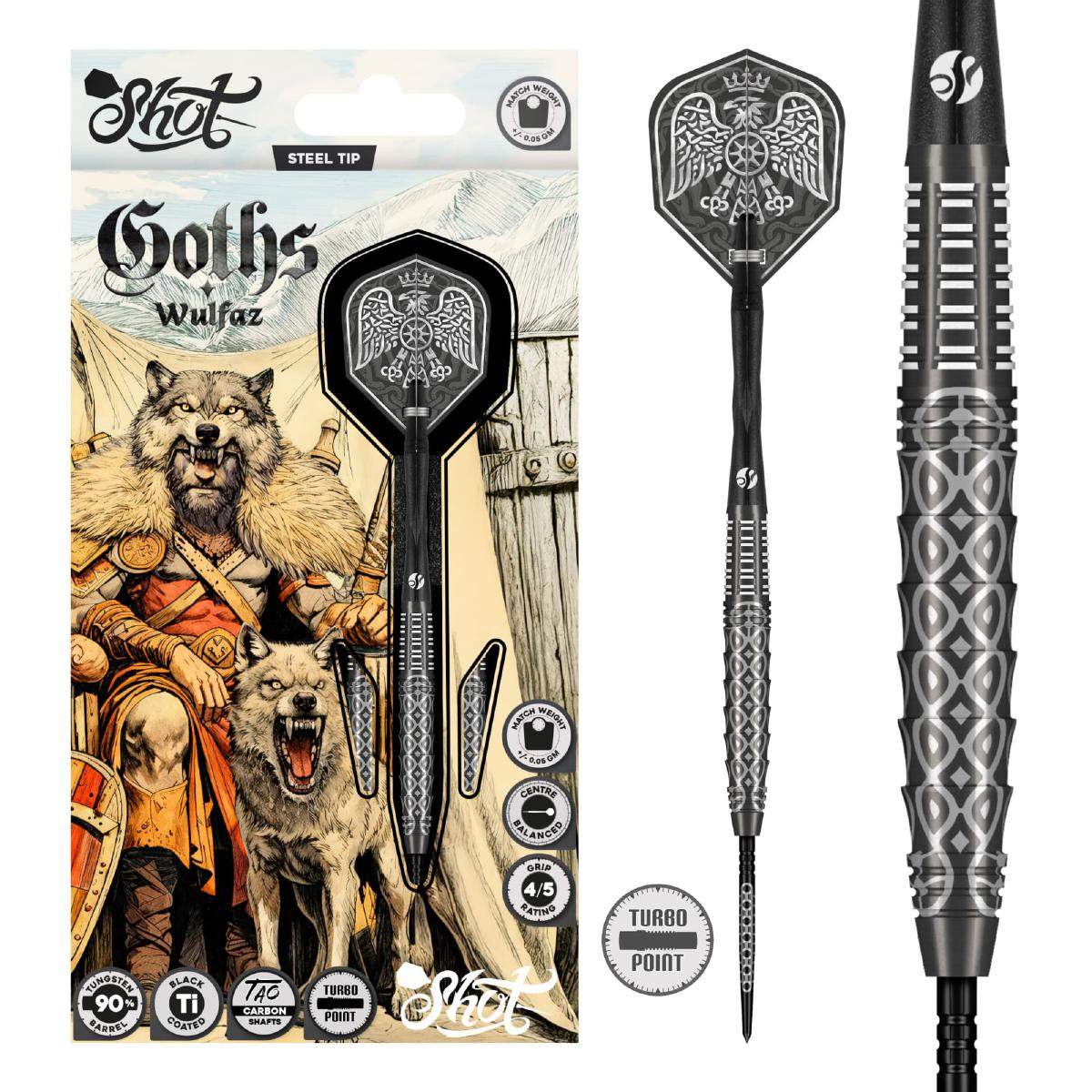 Shot Steel Dart Set Goths Wulfaz Turbo Point