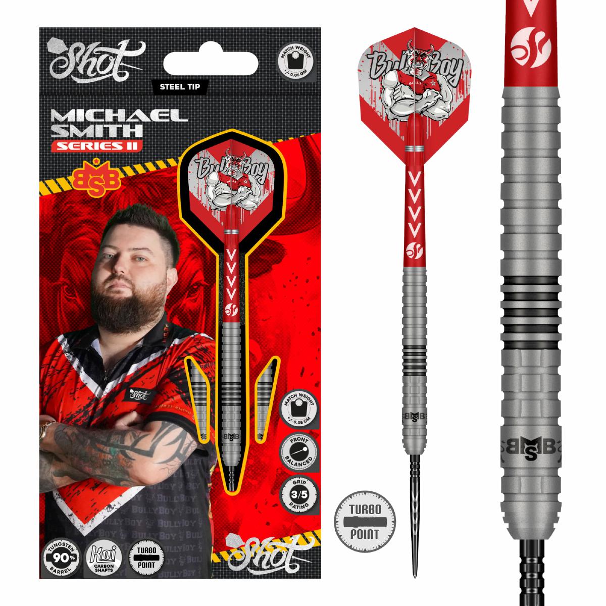 Shot Steel Dart Set Michael Smith Series 2 Turbo Point