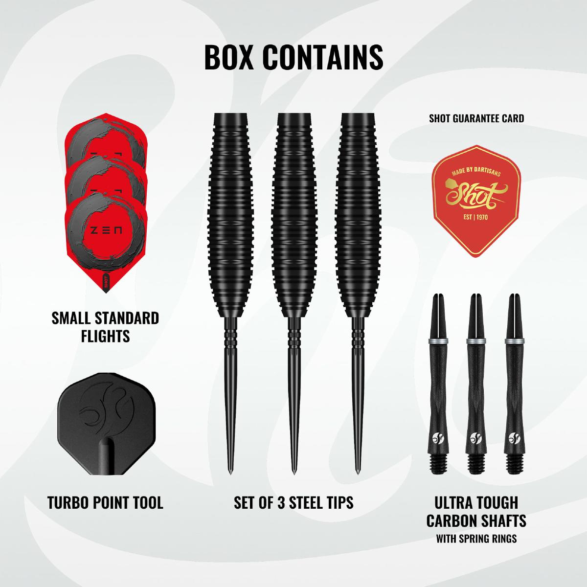 Shot Steel Dart Set Zen Bomber Turbo Point