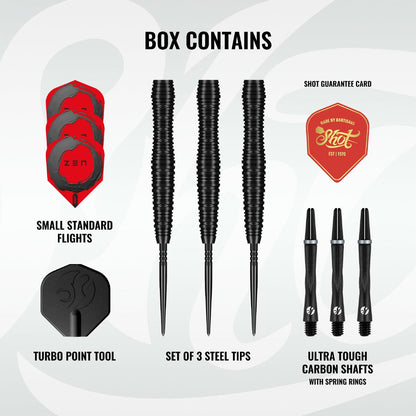 Shot Steel Dart Set Zen Scallop Turbo Point