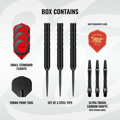 Shot Steel Dart Set Zen Straight Turbo Point