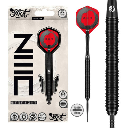 Shot Steel Dart Set Zen Straight Turbo Point