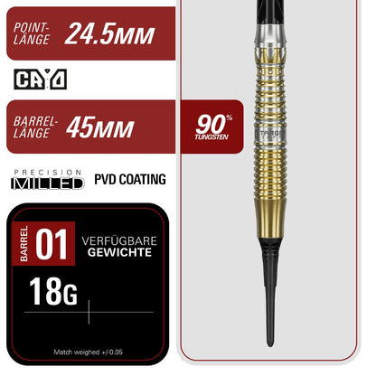 Target Dart Set Black Marque Enzo 18g