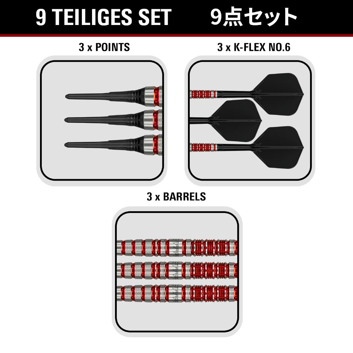 Target Dart Set Black Marque Spinel 21,5g