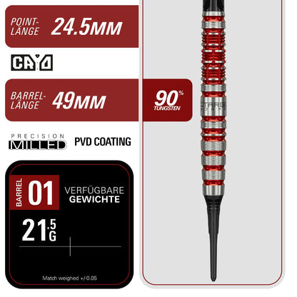 Target Dart Set Black Marque Spinel 21,5g