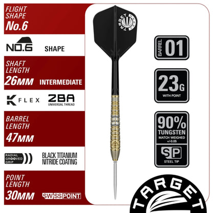 Target Steel Dart Set Harith Lim Hot Shot Gen 2 23g