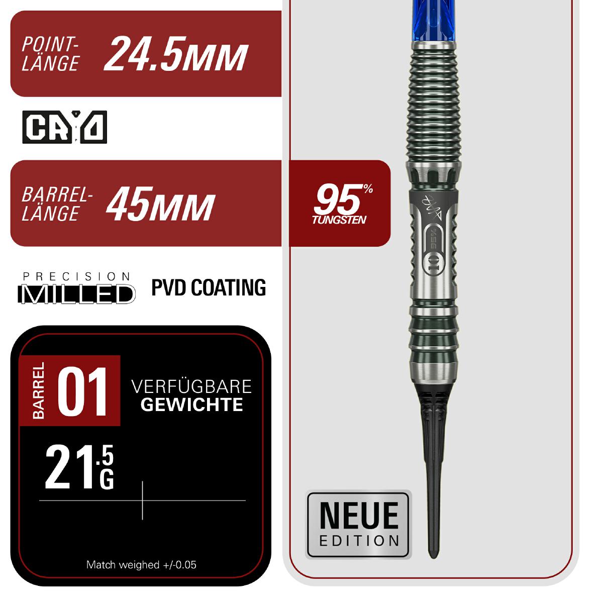 Target Dart Set Haruki Muramatsu The Rising Sun Gen 10.5 21,5g