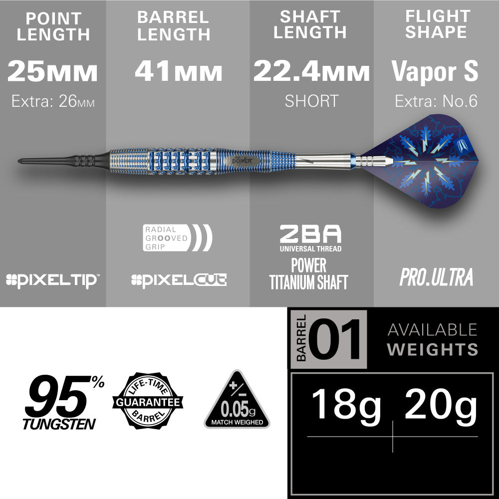 Target Dart Set Phil Taylor Power Gx2