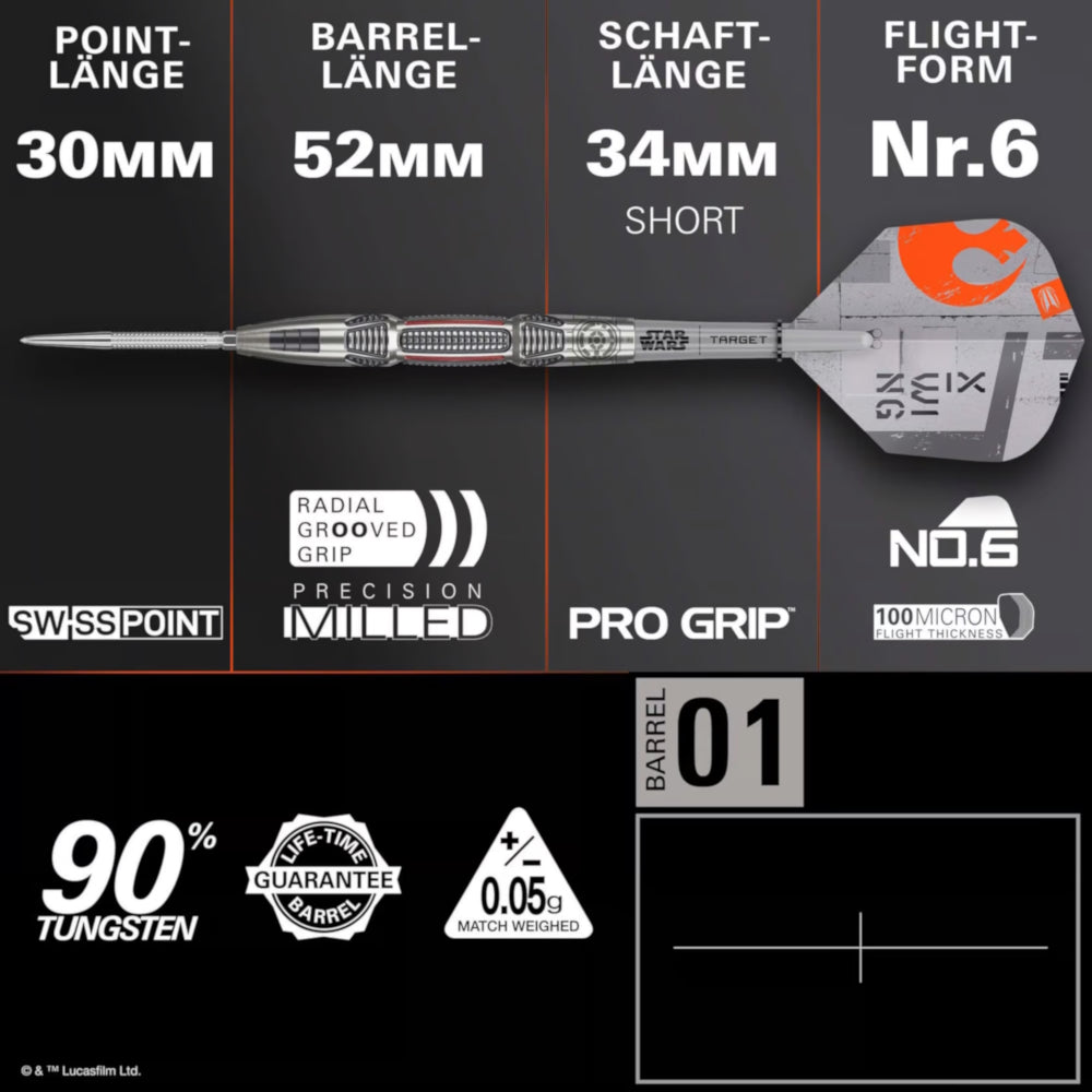 Target Star Wars X-Wing Steel Dart