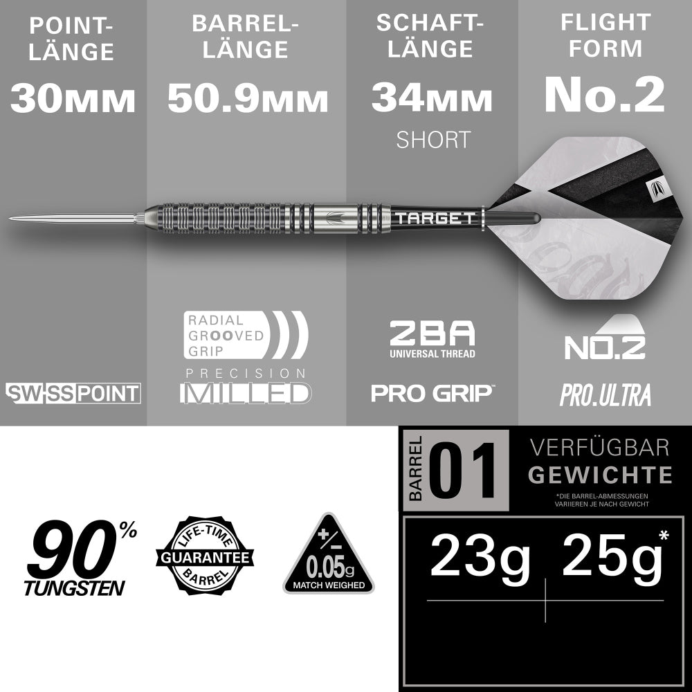 Target Steel Dart Set Beau Greaves G1
