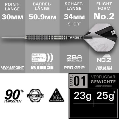 Target Steel Dart Set Beau Greaves G1