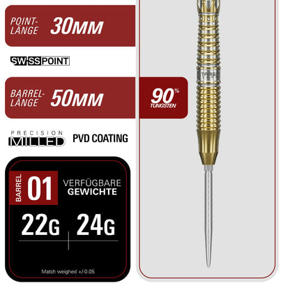 Target Steel Dart Set Black Marque Enzo