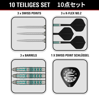 Target Steel Dart Set Black Marque Pierce