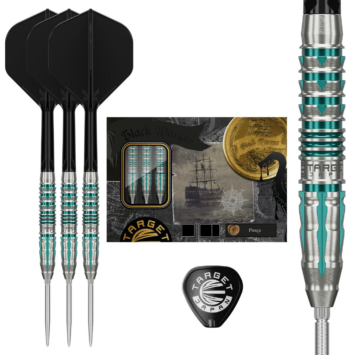 Target Steel Dart Set Black Marque Pierce