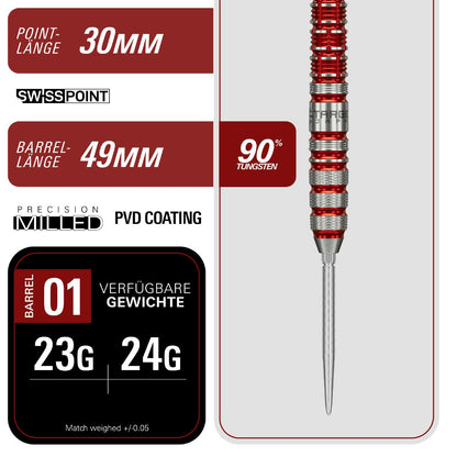 Target Steel Dart Set Black Marque Spinel