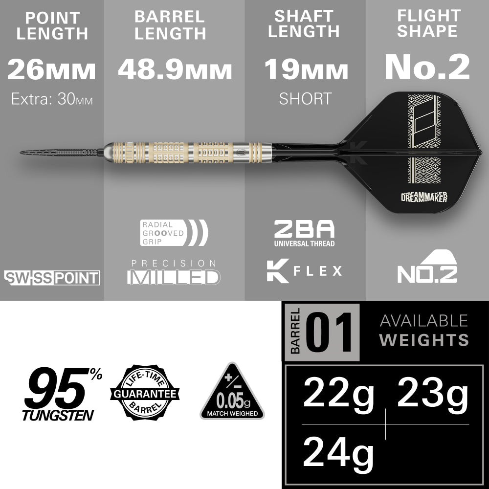 Target Dimitri Van Den Bergh 95k Steel Dart