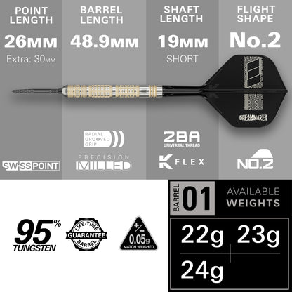 Target Dimitri Van Den Bergh 95k Steel Dart