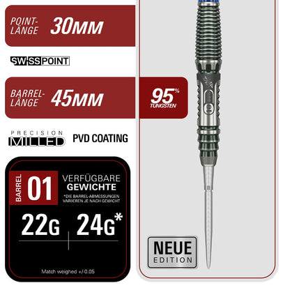 Target Steel Dart Set Haruki Muramatsu The Rising Sun Gen 10.5