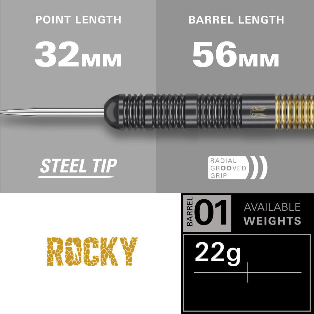 Target Steel Dart Set Josh Rock Brass 22g