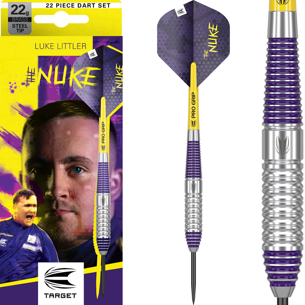 Target Steel Dart Set Luke Littler Brass 22g