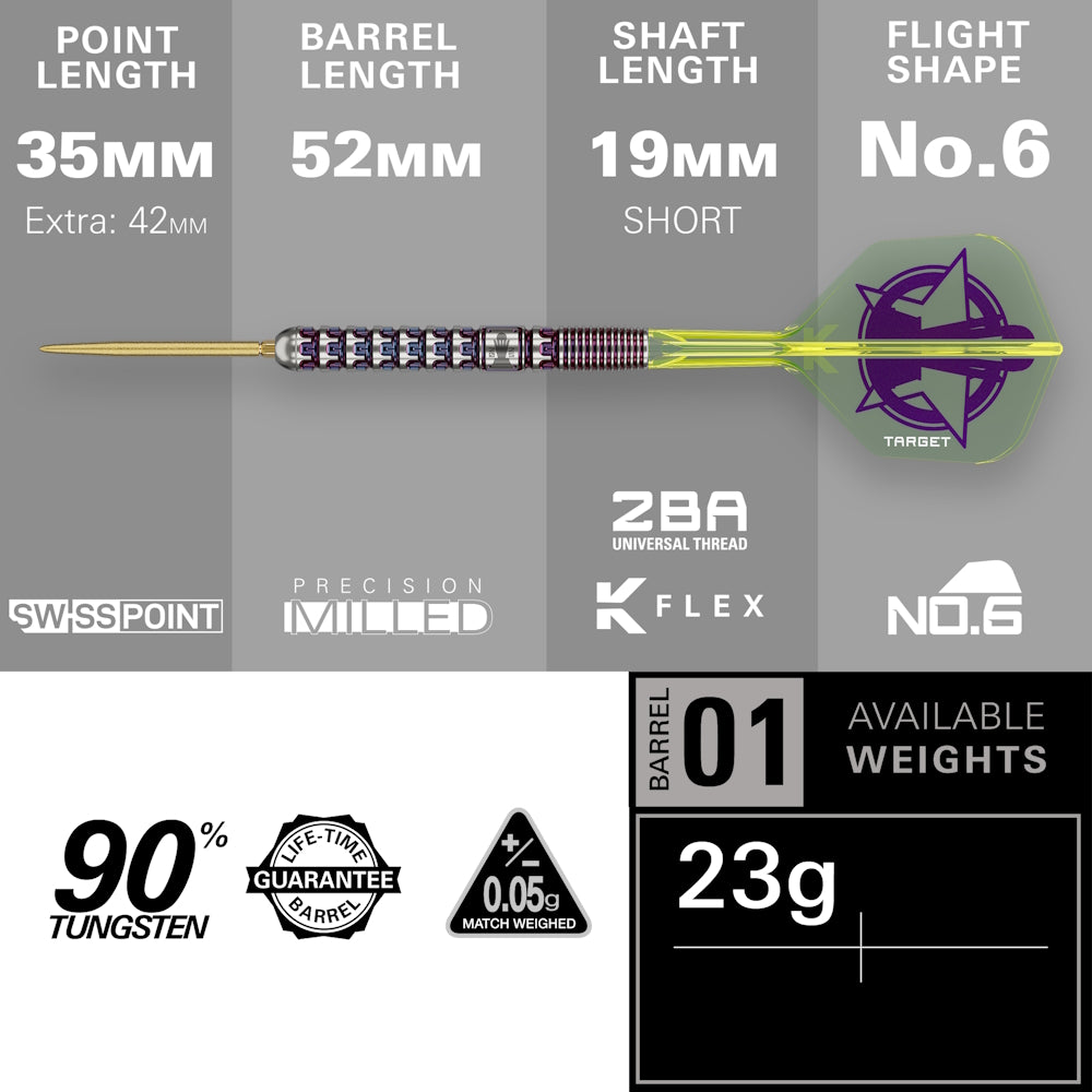 Target Steel Dart Set Luke Littler World Champion Edition 23g