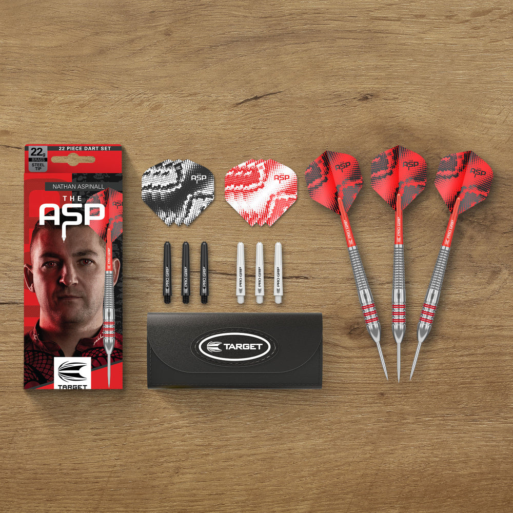 Target Steel Dart Set Nathan Aspinall Brass 22g