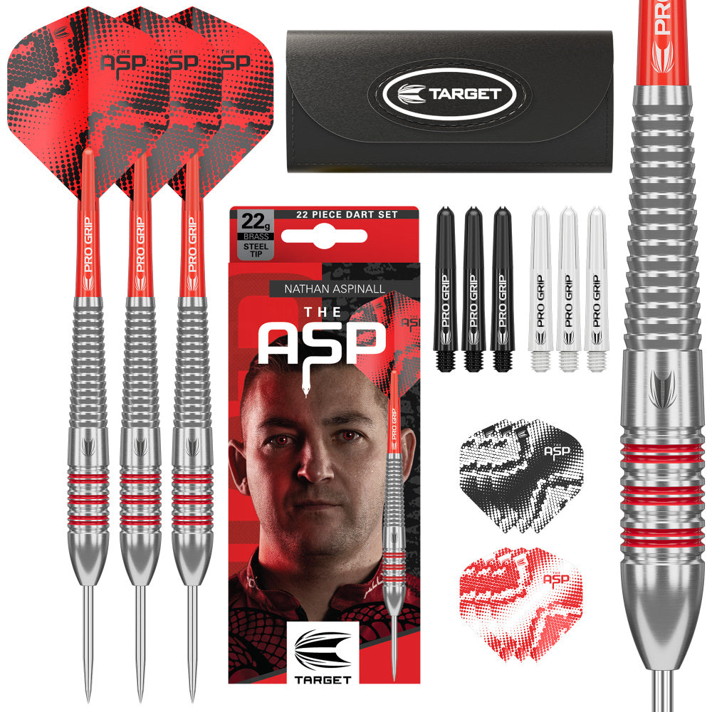 Target Steel Dart Set Nathan Aspinall Brass 22g