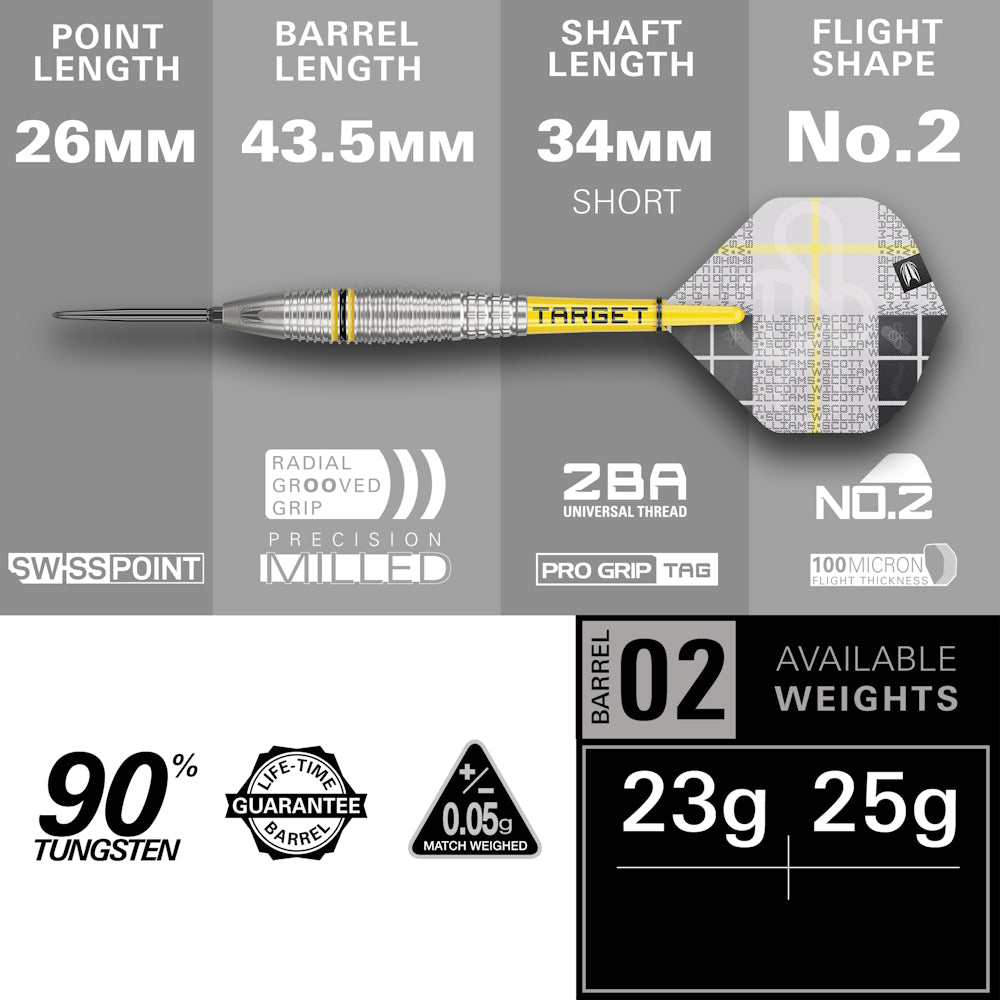 Target Steel Dart Set Scott Williams Gen2