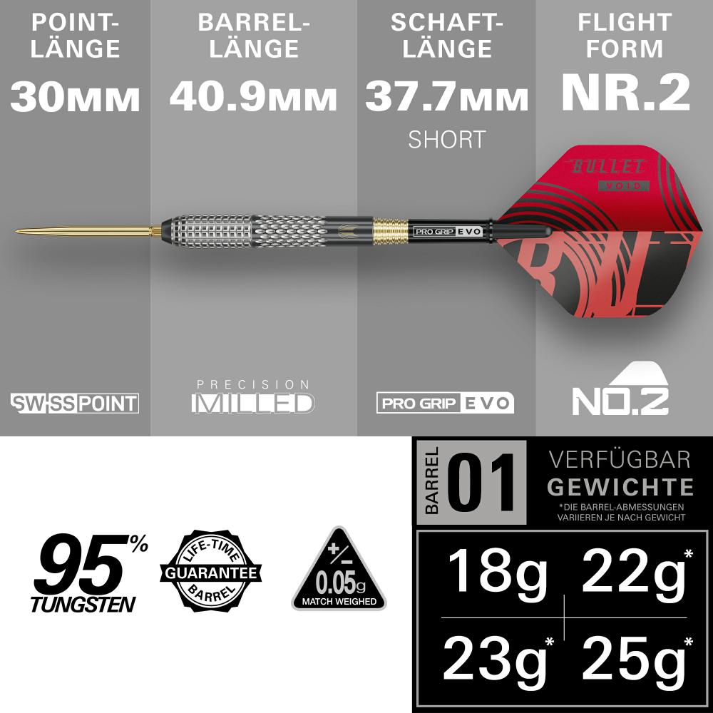 Target Steel Dart Set Stephen Bunting G5 Void