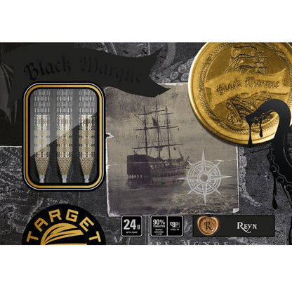 Target Steel Dart Set Black Marque Reyn 24g