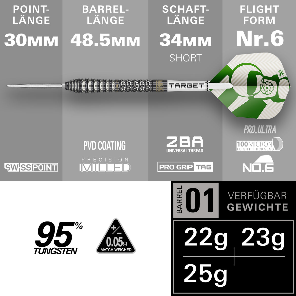 Target Charlie Manby Steel Dart