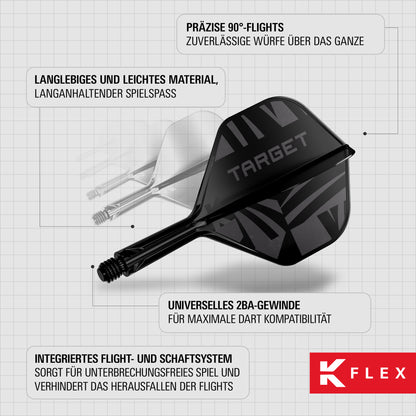 Target K-Flex Flight Schwarz No2