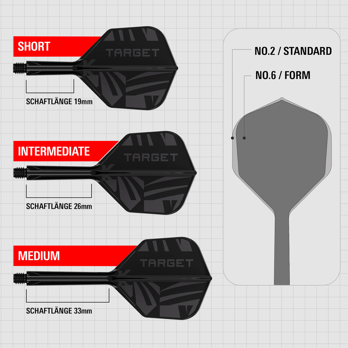 Target K-Flex Flight Schwarz No6