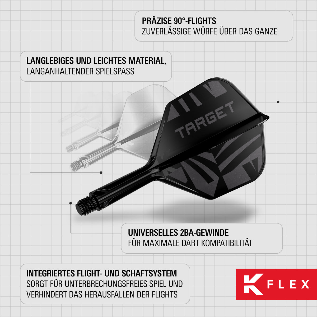 Target K-Flex Flight Schwarz No6