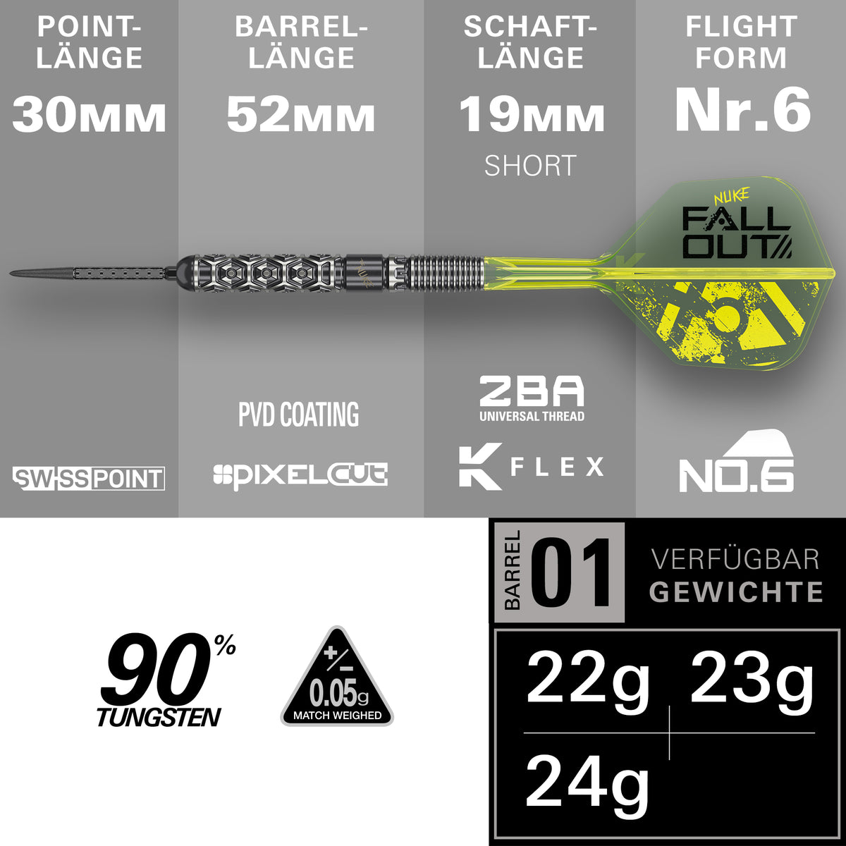 Target Luke Littler Fallout Steel Dart