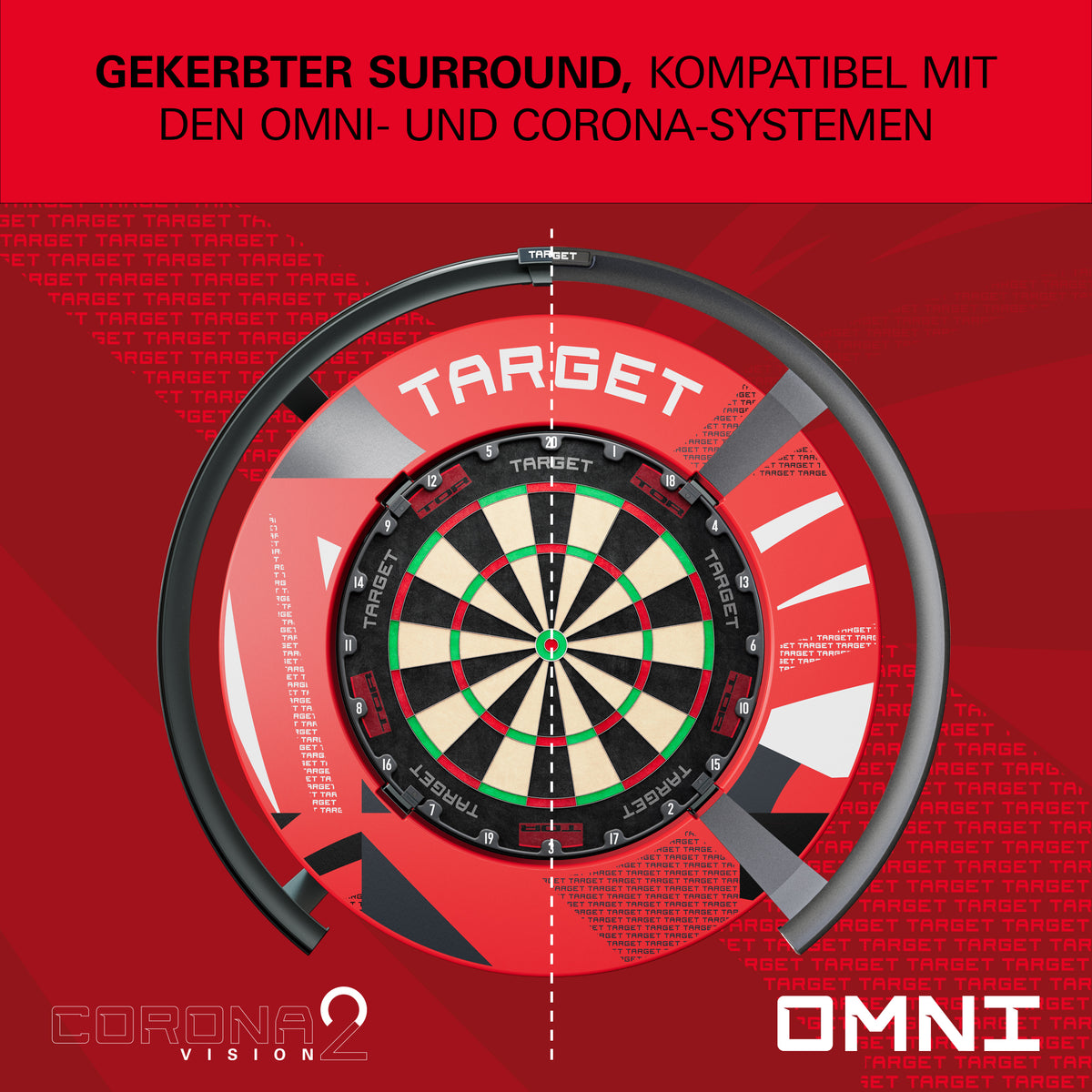 Target Red Patterned Notched Surround