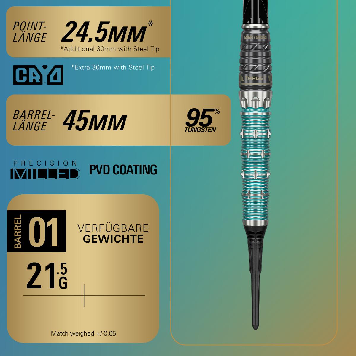 Target The Miracle X Rising Sun Limited Edition 21,5g Soft Dart