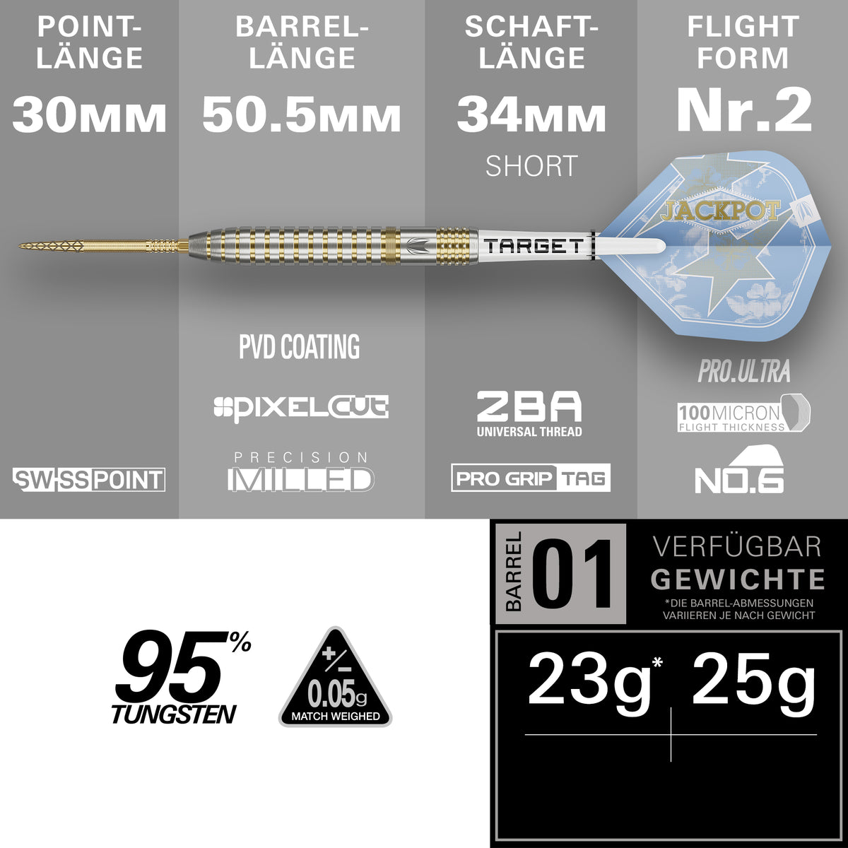 Target Adrian Lewis Showdown Steel Dart